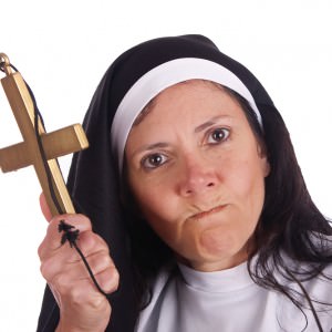 scolding nun